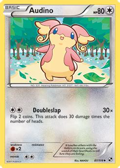 pokemon white audino|audino pokemon card.